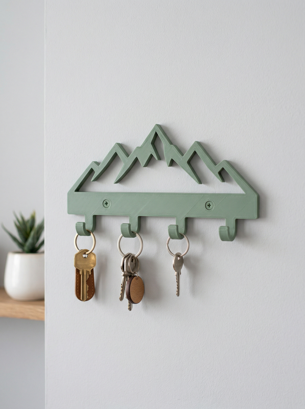 Mountain Key Holder in Sage