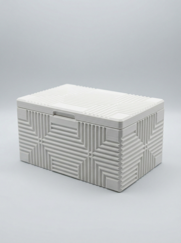 Textured Storage Box with Lid